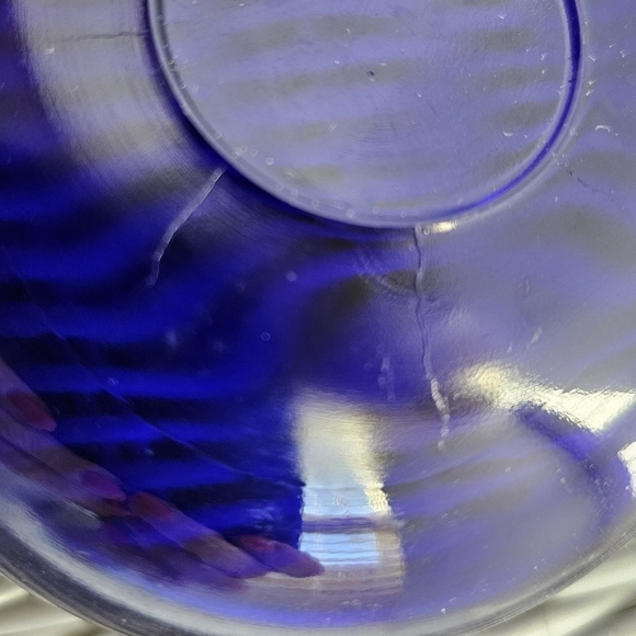 VINTAGE CELTIC QUALITY PLATE CO 3 PC PEDESTAL BOWL BLUE SILVER - Picture 7 of 8